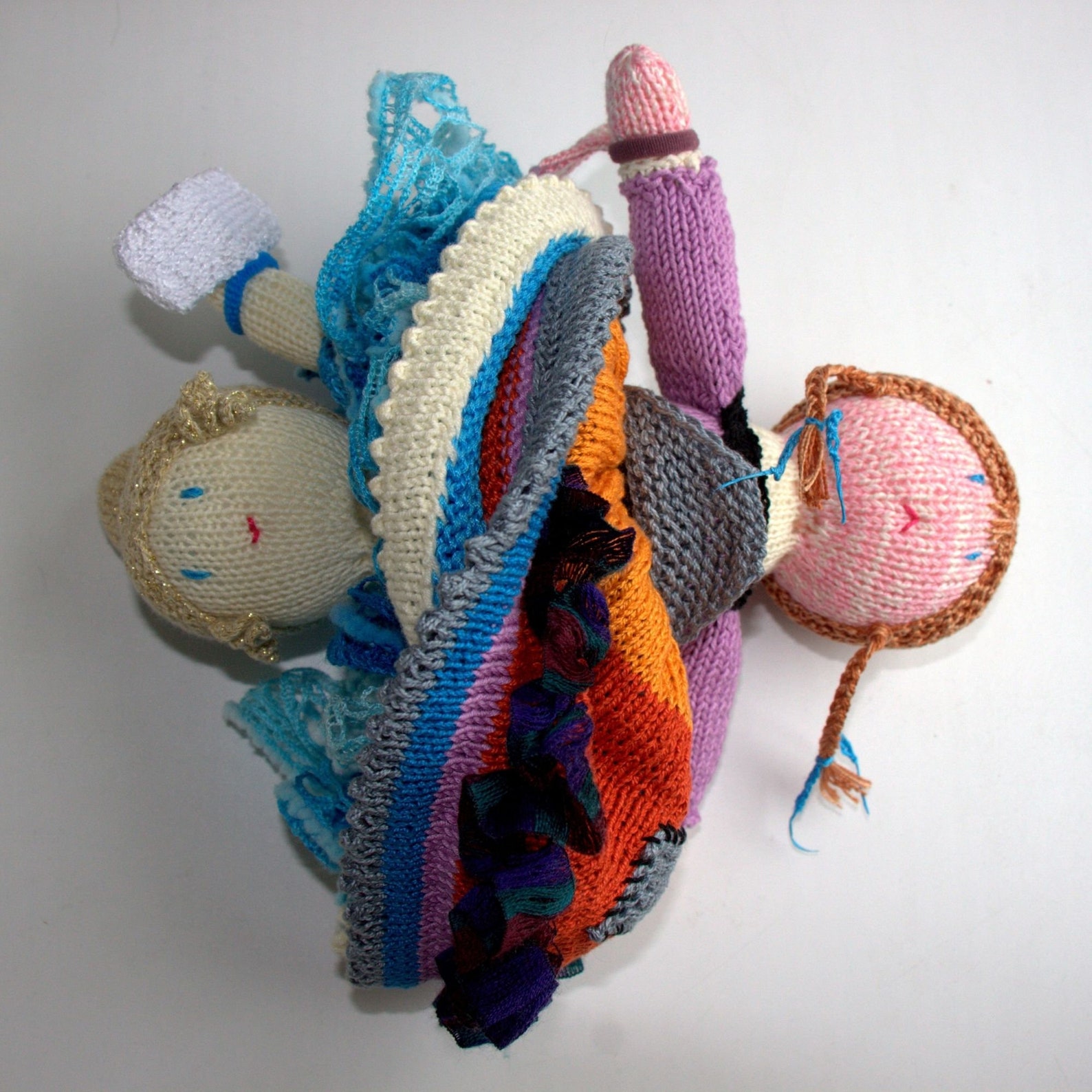 Upsidedown doll Cinderella Cotton knitted doll Fairy Story Etsy