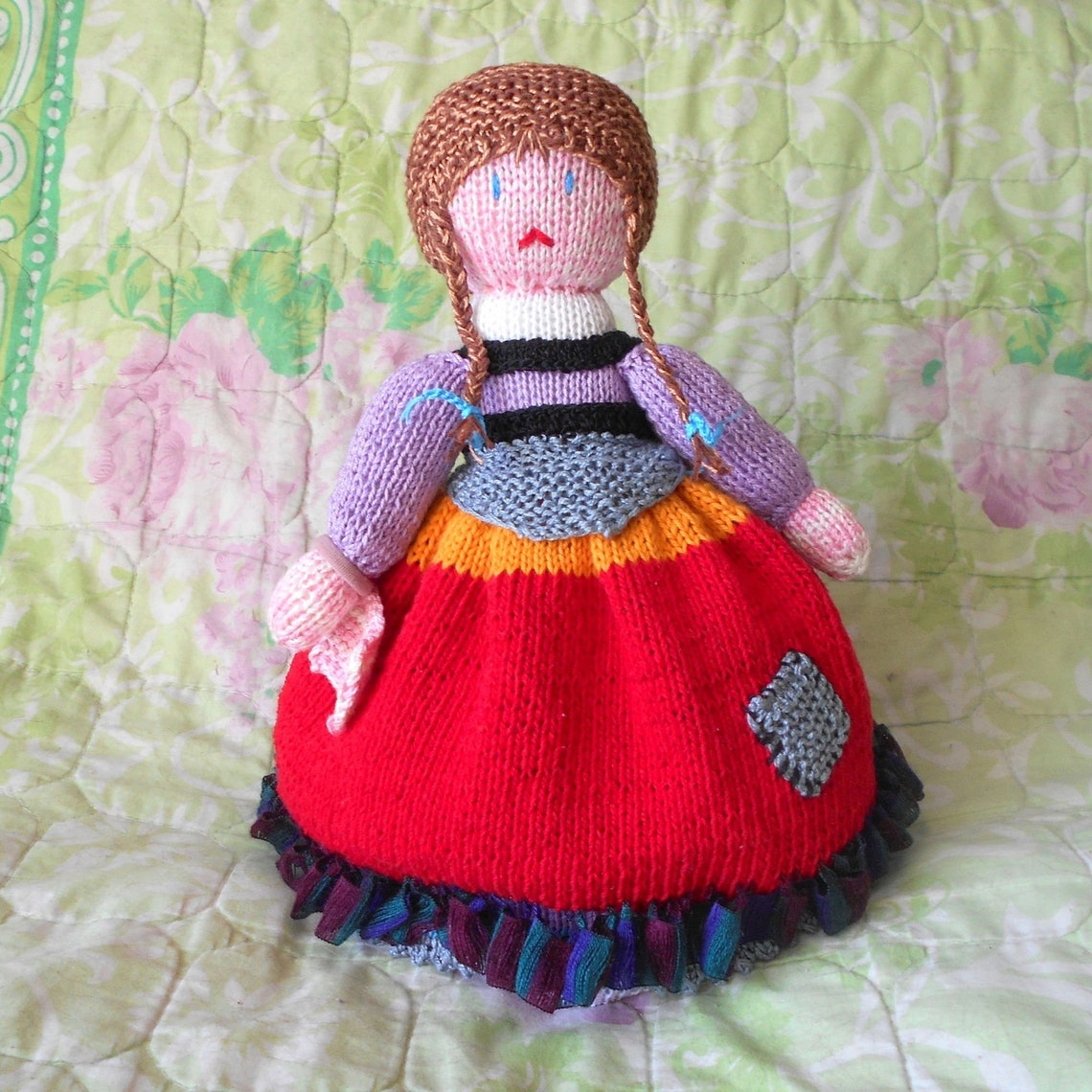 Upsidedown doll Cinderella Cotton knitted doll Fairy Story Etsy