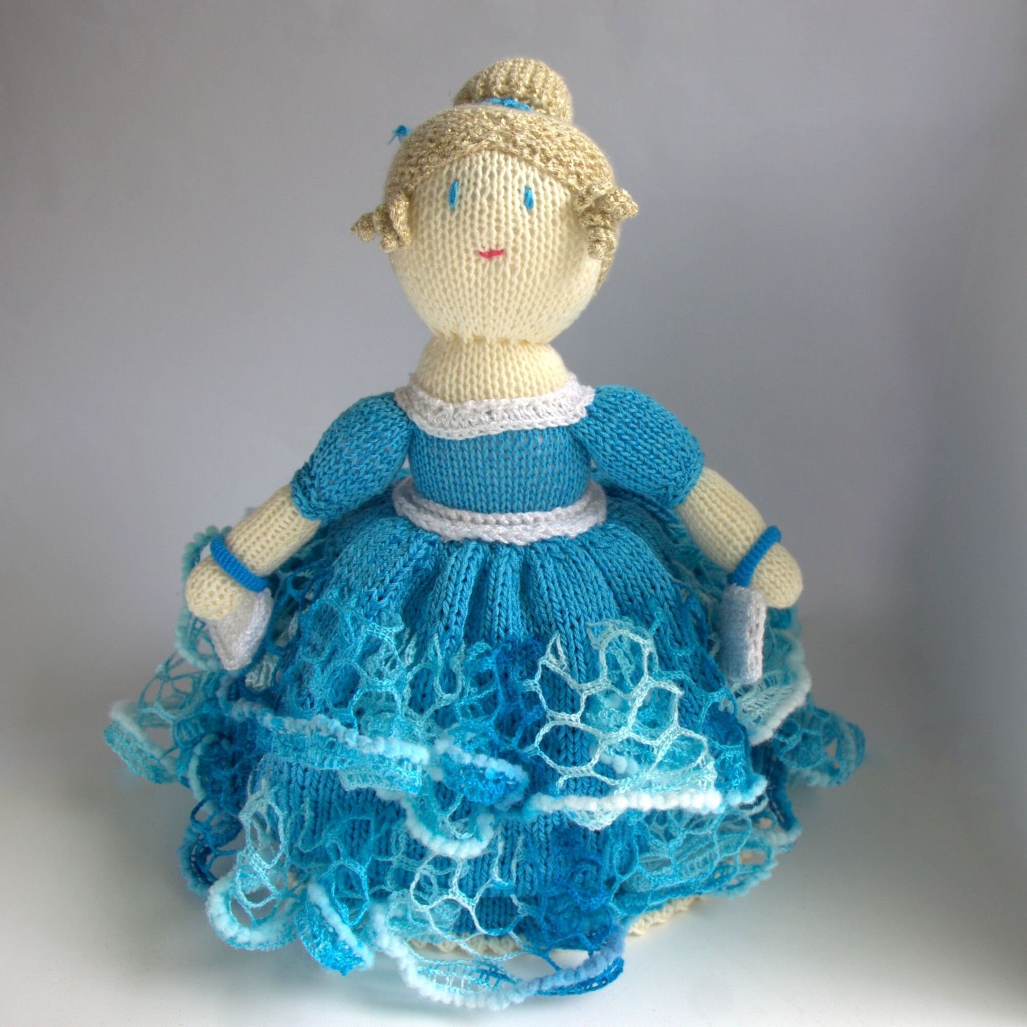 Upsidedown doll Cinderella Cotton knitted doll Fairy Story Etsy