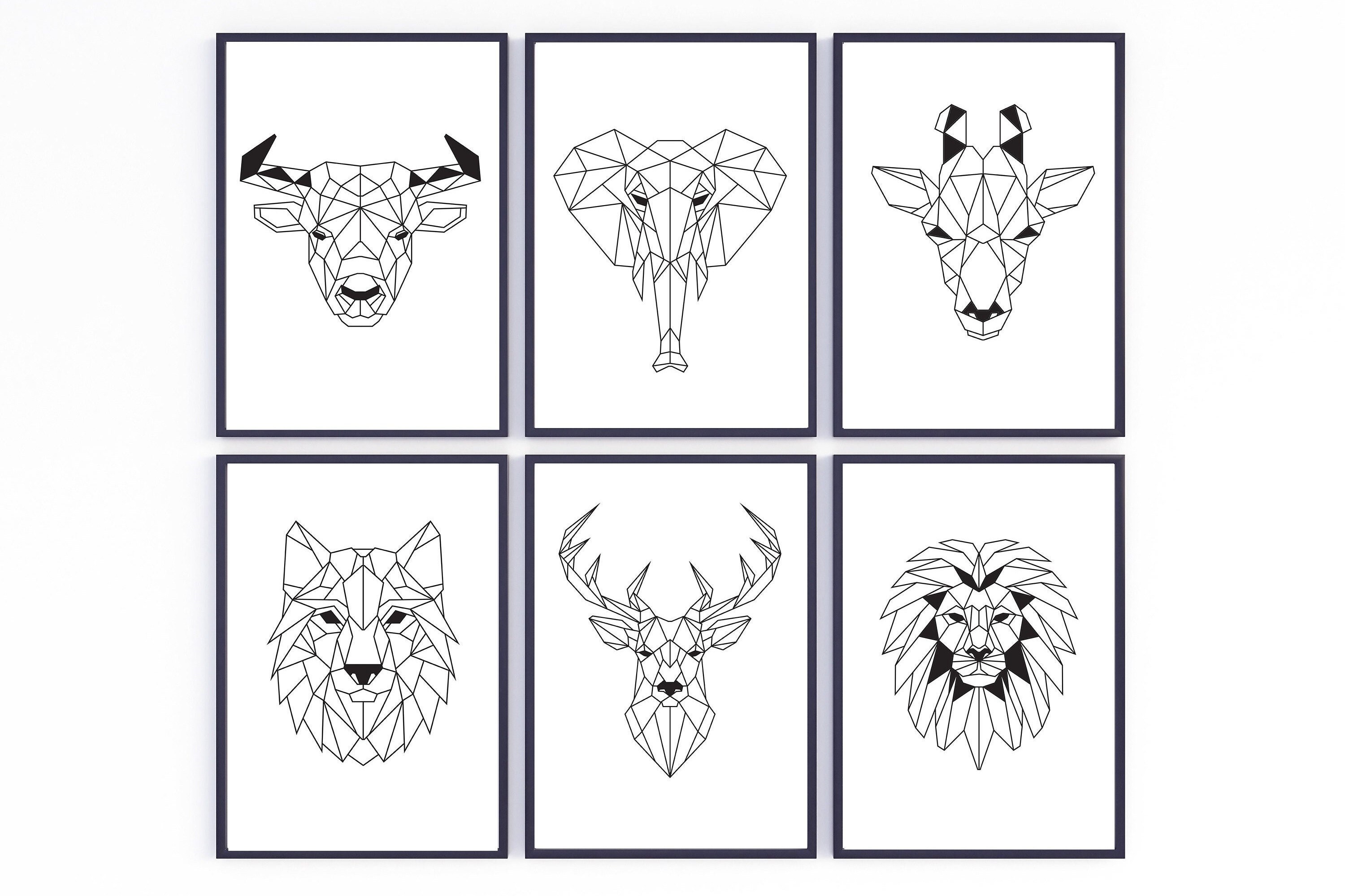Geometric Animal Print - Etsy Geometric Animal Print - Etsy