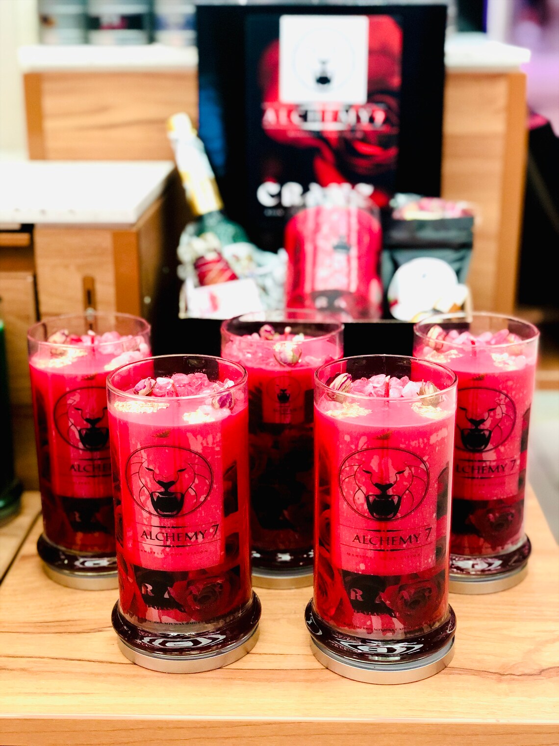 21oz. Red Candle Love Spell SetCrystal CandleDried Flower Etsy