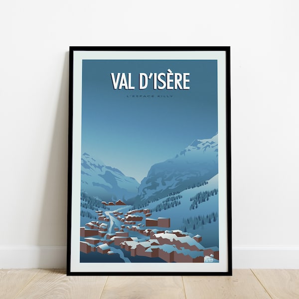 Val d'Isère Travel Poster / Affiche Espace Killy / Poster des Alpes