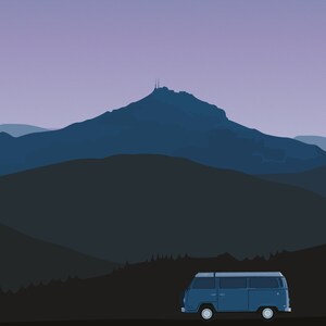 Cartel de viaje del País Vasco / Cartel de viaje de Van Life / Cartel vintage del suroeste de la costa oeste imagen 5