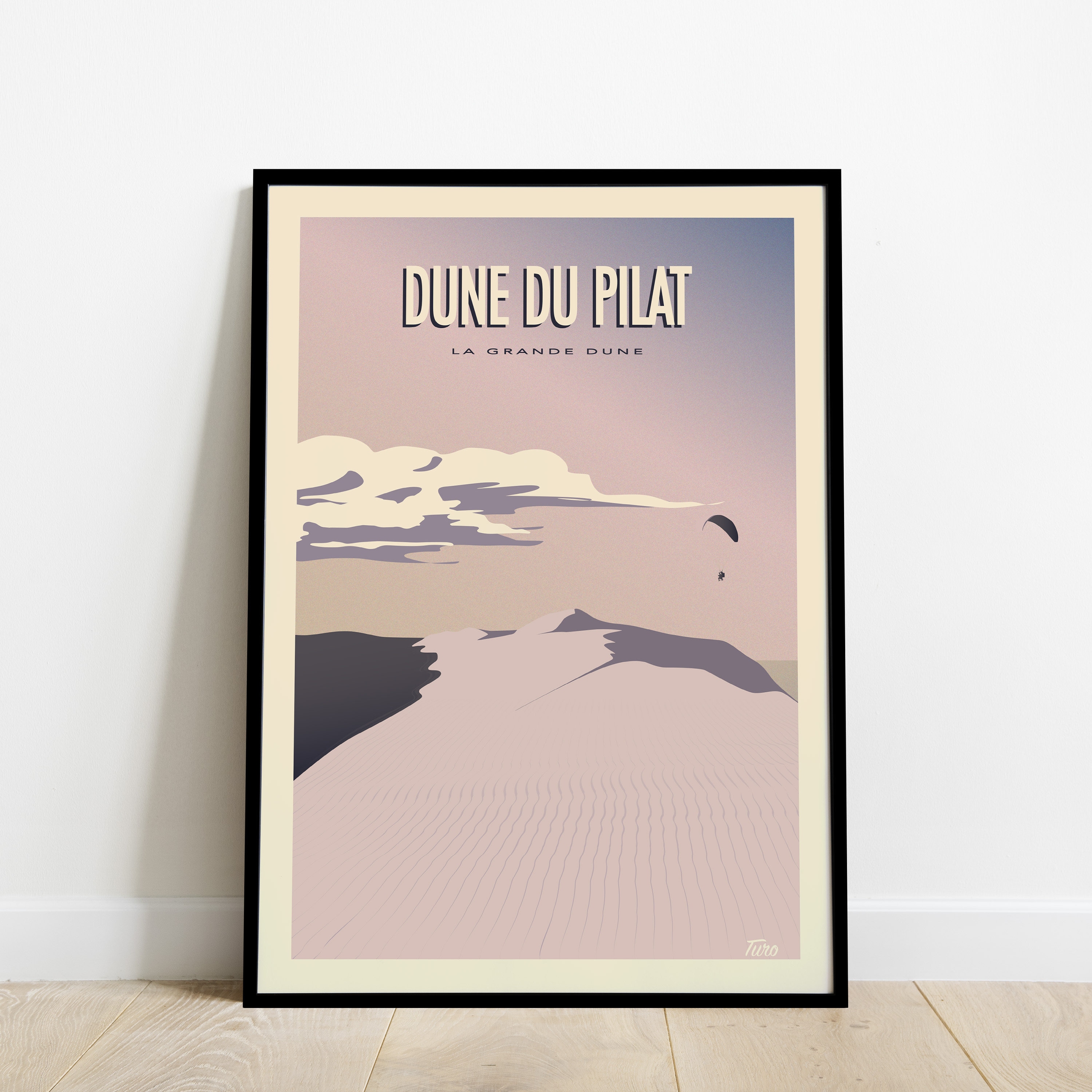 Dune Du Pilat Travel Poster/Affiche La Côte Ouest Vintage La Grande Dune