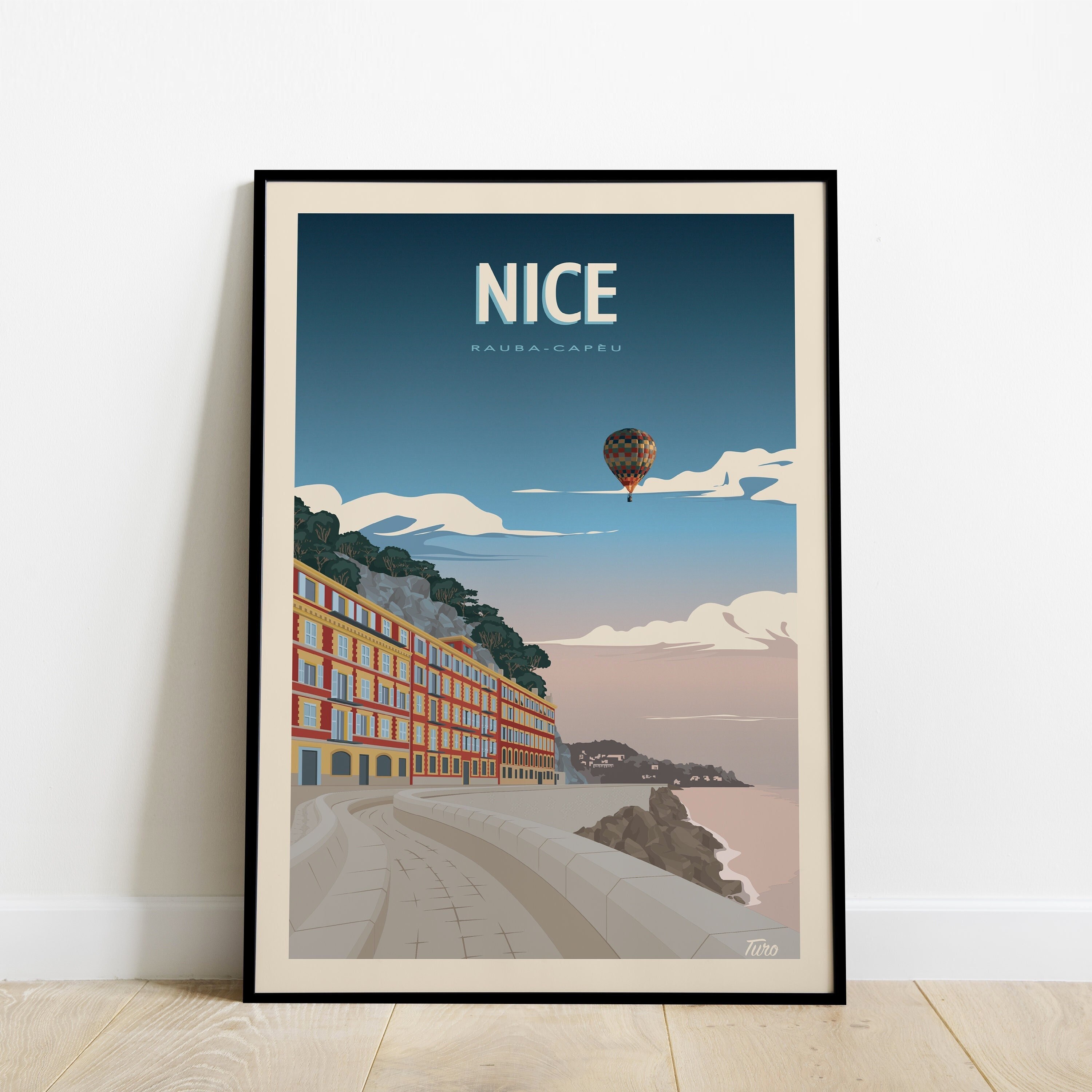 Nice Travel Poster/Affiche Voyage Rauba-Capeù Vintage Côte d'azure