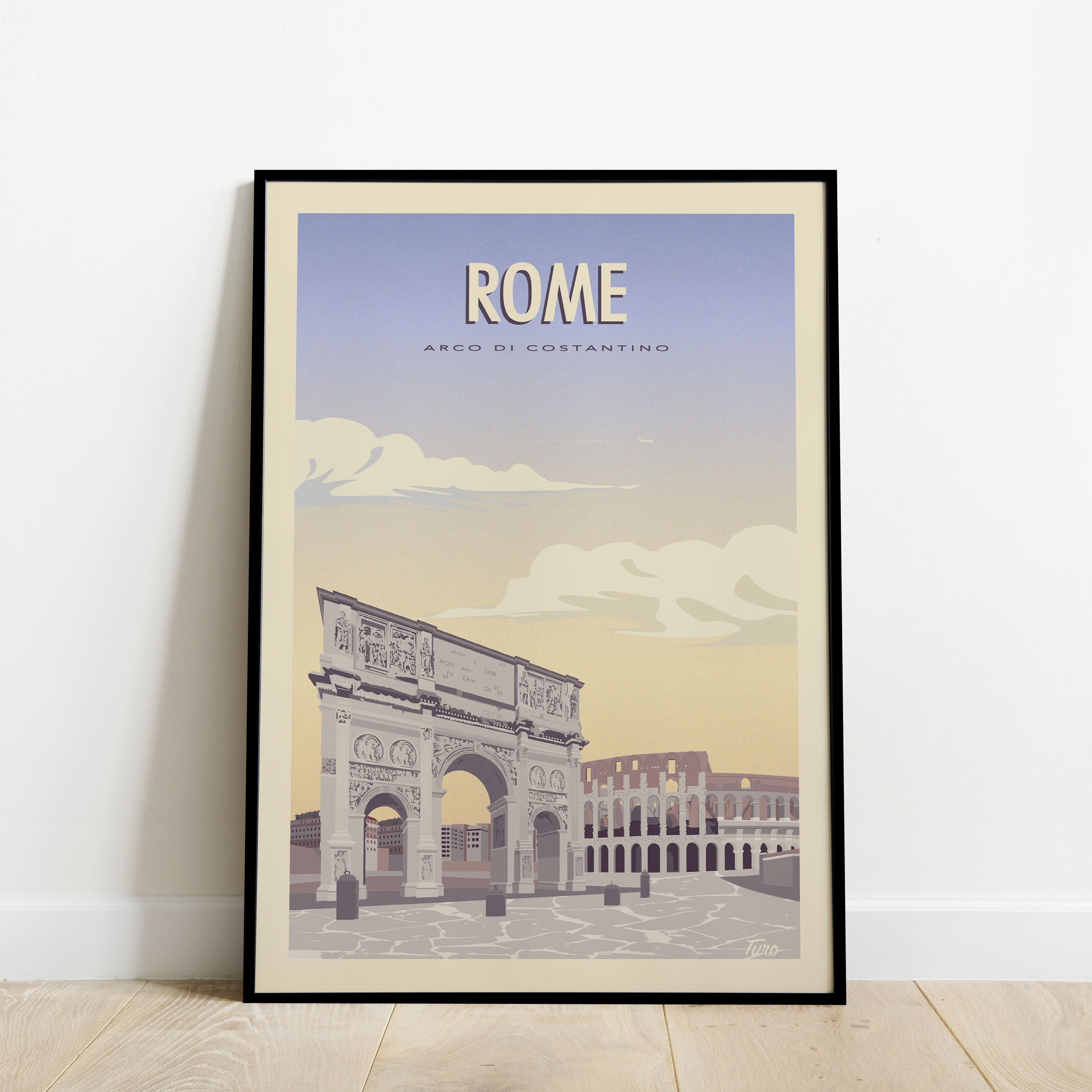 Rome Travel Poster / Arco Di Constantino Poster / Vintage