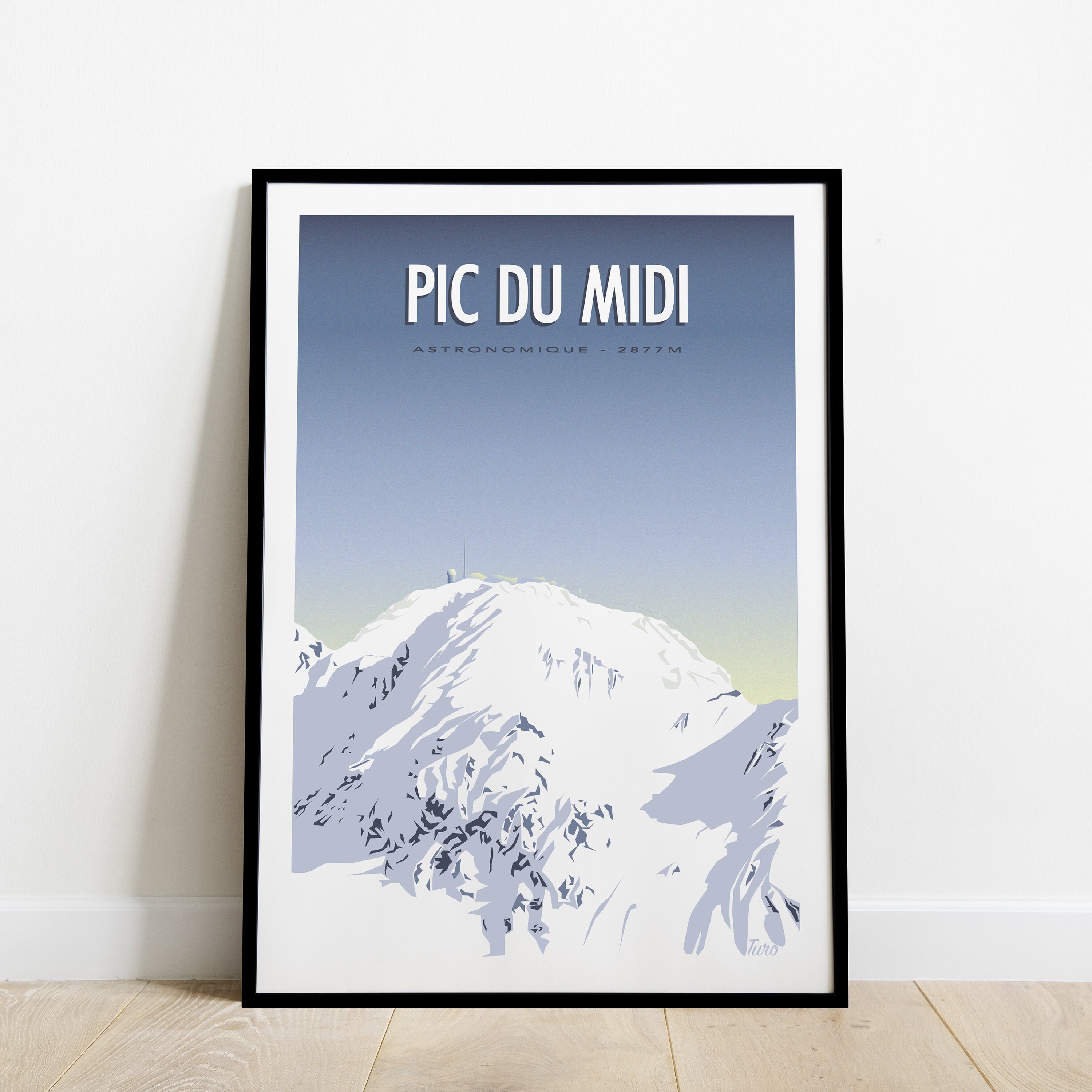 Pic Du Midi Travel Poster/Affiche Astronomique - 2877M Vintage Pyrénées