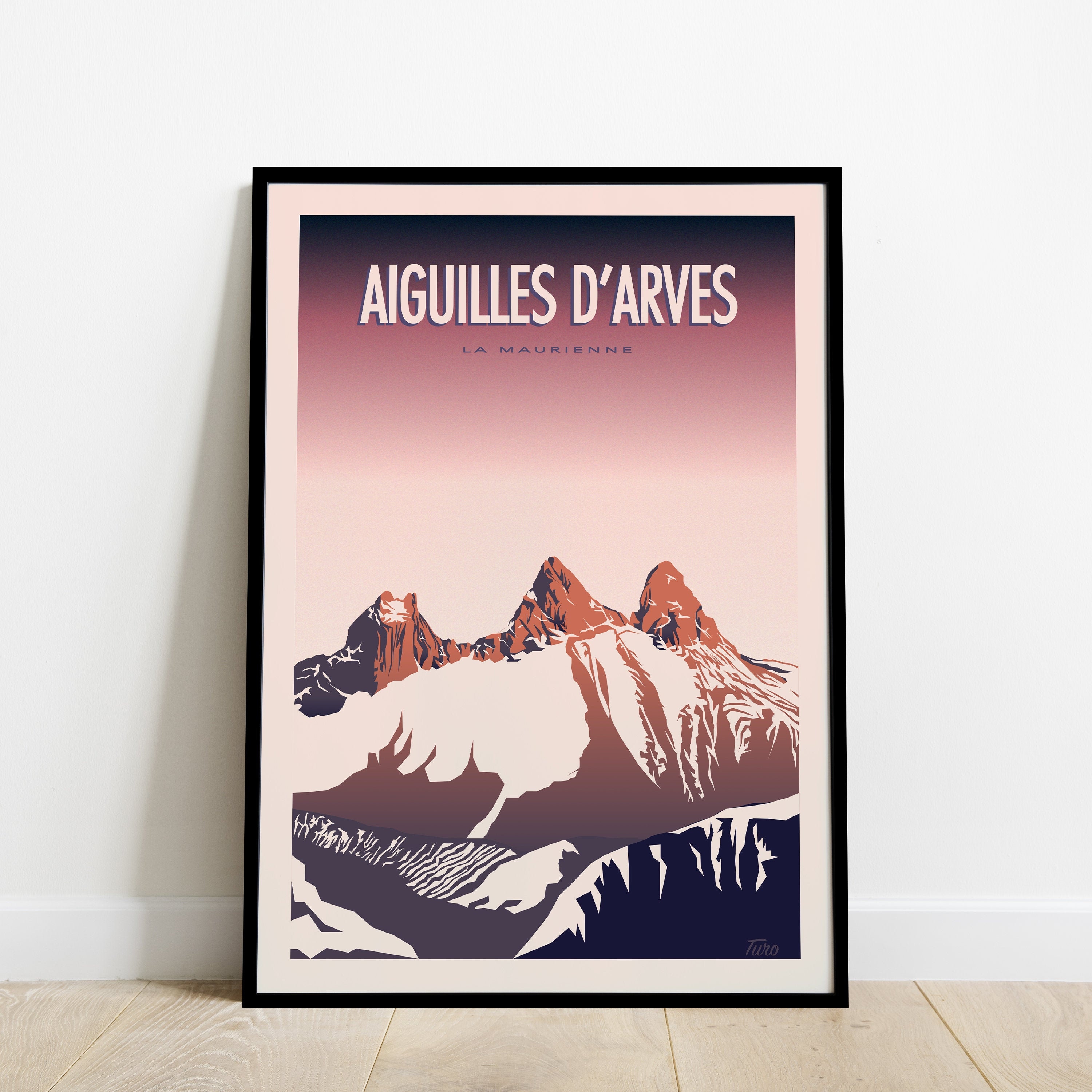 Aiguilles d'arves Travel Poster/Affiche La Maurienne Des Alpes