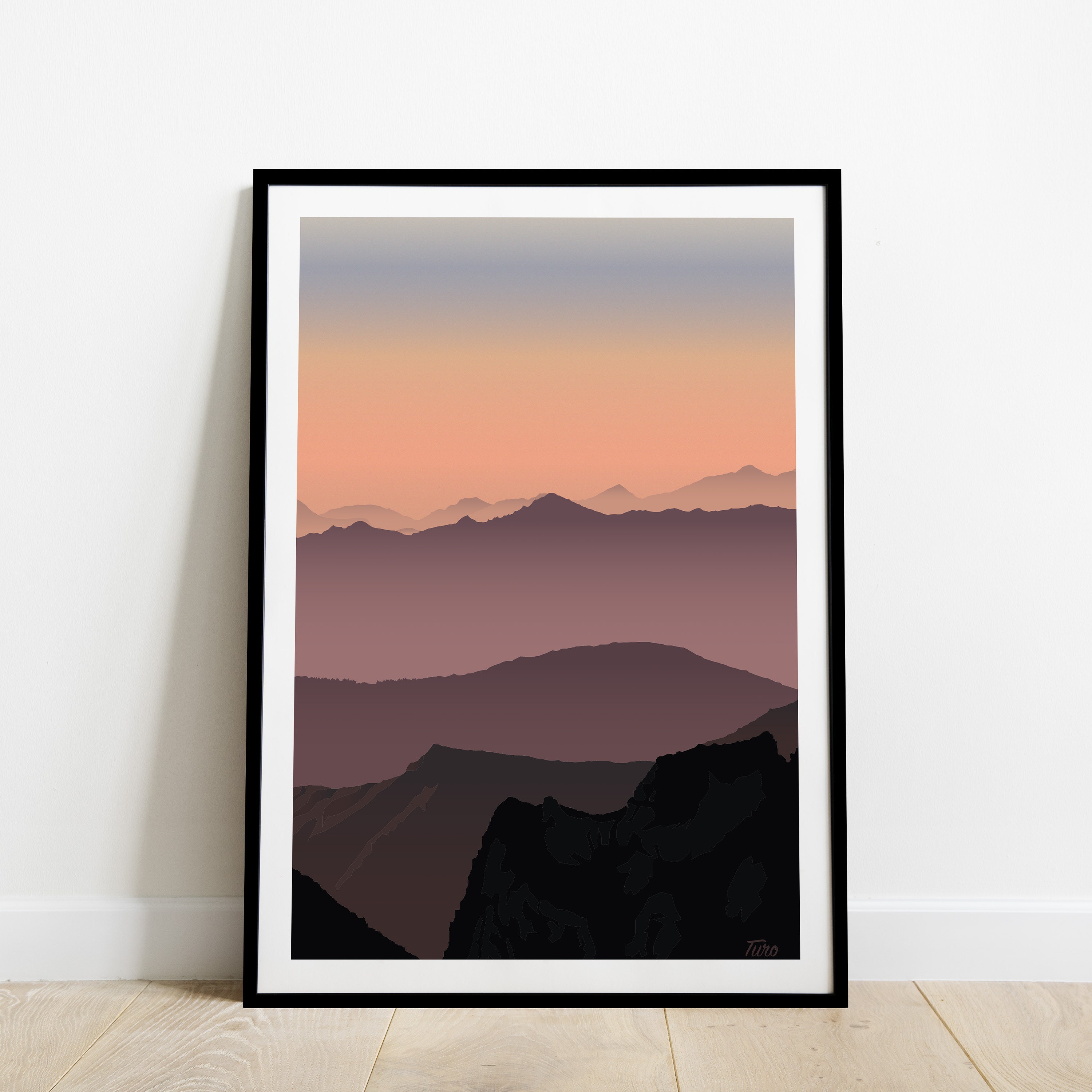 Pyrénées Travel Poster/Affiche Voyage Montagne Vintage Massif France
