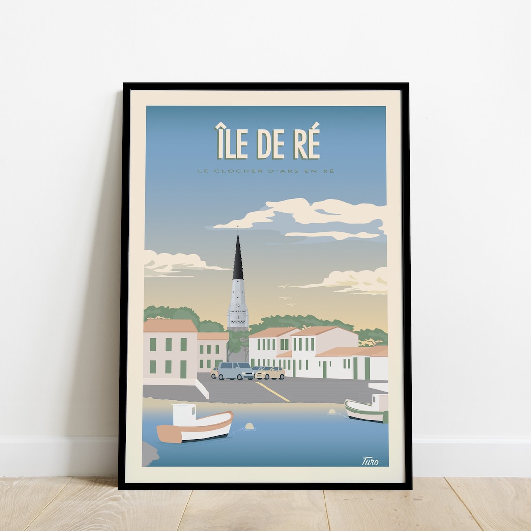 Ile De Ré Travel Poster / West Coast Poster / Vintage Poster the Bell ...