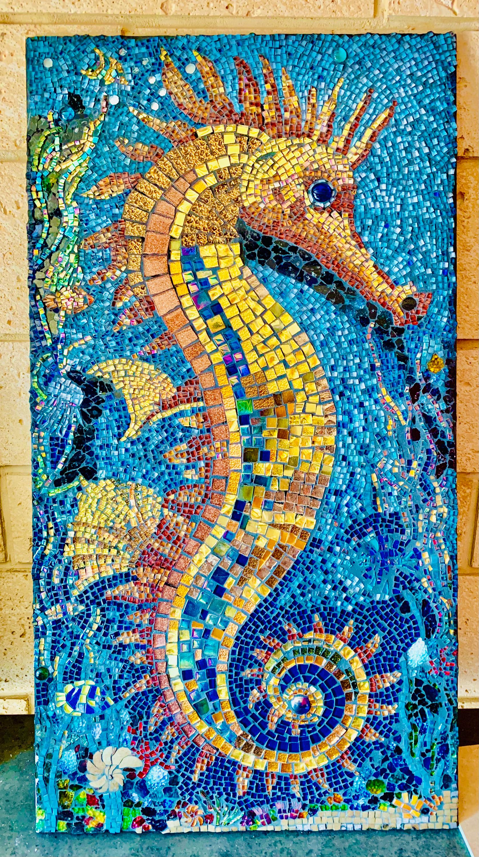 Large Mosaic Seahorse - Etsy