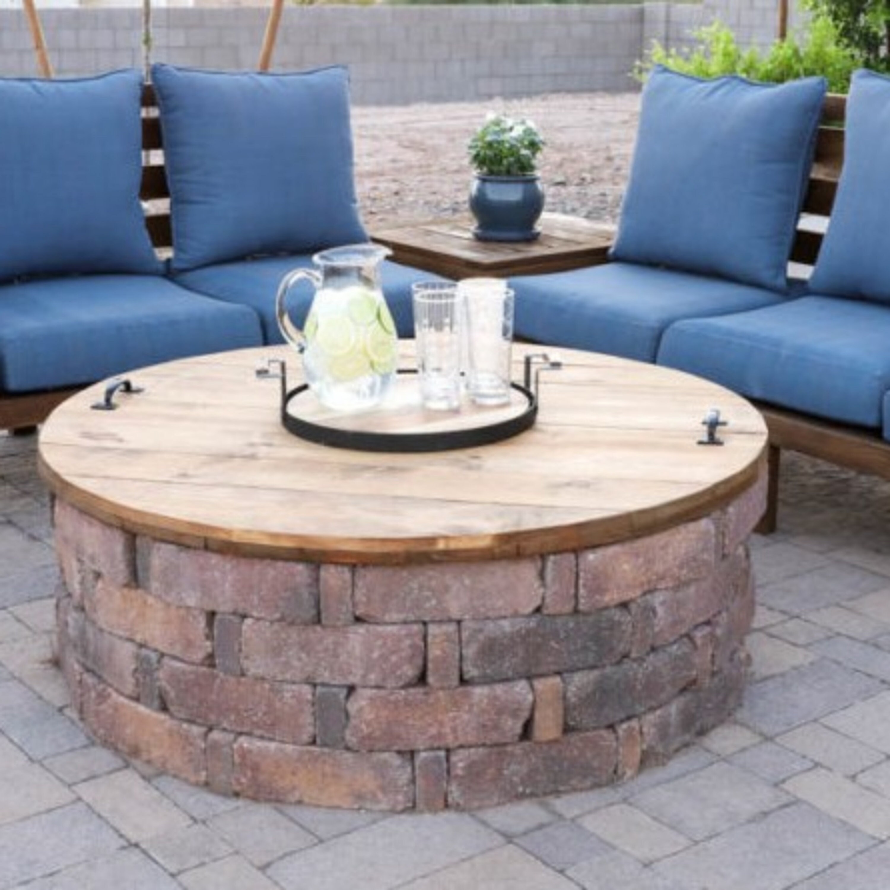 Patio fire pit table | Etsy