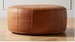 Luxury rond pouf Handmade footstool rond pouf Moroccan Amazing rond Ottoman Pouf Moroccan leather, rond pouf Tan leather