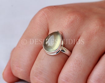 Natural Prehnite Women Jewelry 925 Sterling Silver Ring Size 7 lz84290 