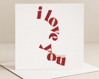 Personalised I Love You Card | Valentine's Day, Anniversary