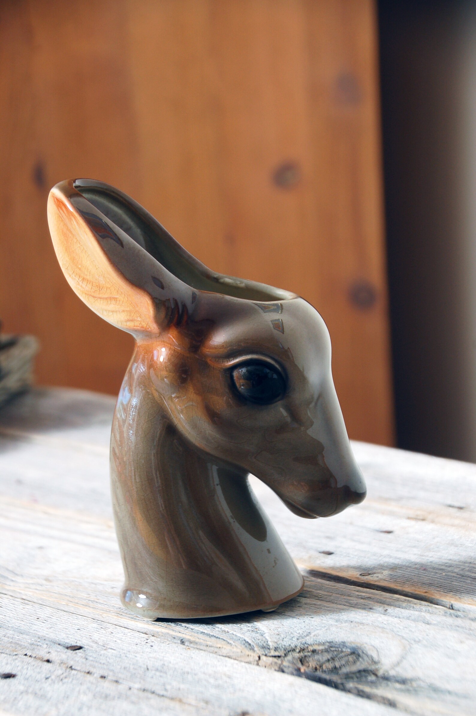 Vintage deer head vase / Royal Copley deer head vase planter / Etsy