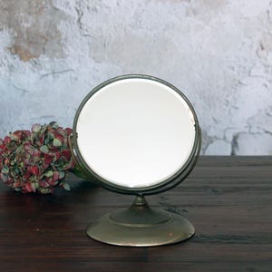 Antique shaving mirror with stand / Elite Metal Novelty Mfg table top mirror / silver shaving mirror / vintage mirror / vanity mirror bild 1
