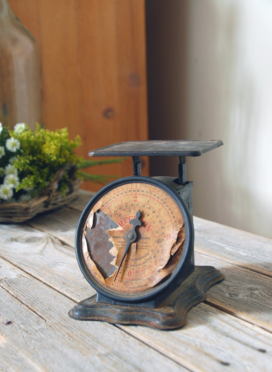 Vintage Postal Scale / Antique 1900s Triner Postal Scale / Rustic