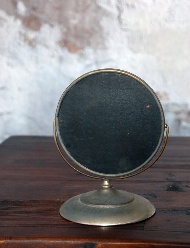 Antique shaving mirror with stand / Elite Metal Novelty Mfg table top mirror / silver shaving mirror / vintage mirror / vanity mirror bild 3