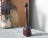 Primitive wood masher rustic kitchen pounder wooden potato masher farmhouse kitchen wood muddler pestle vintage wooden masher