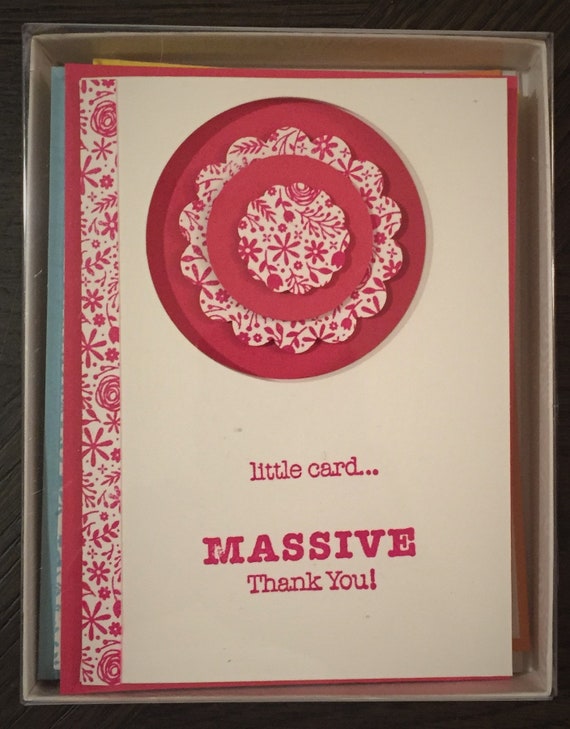 Box of 4 Massive Thank You Greeting Cards
