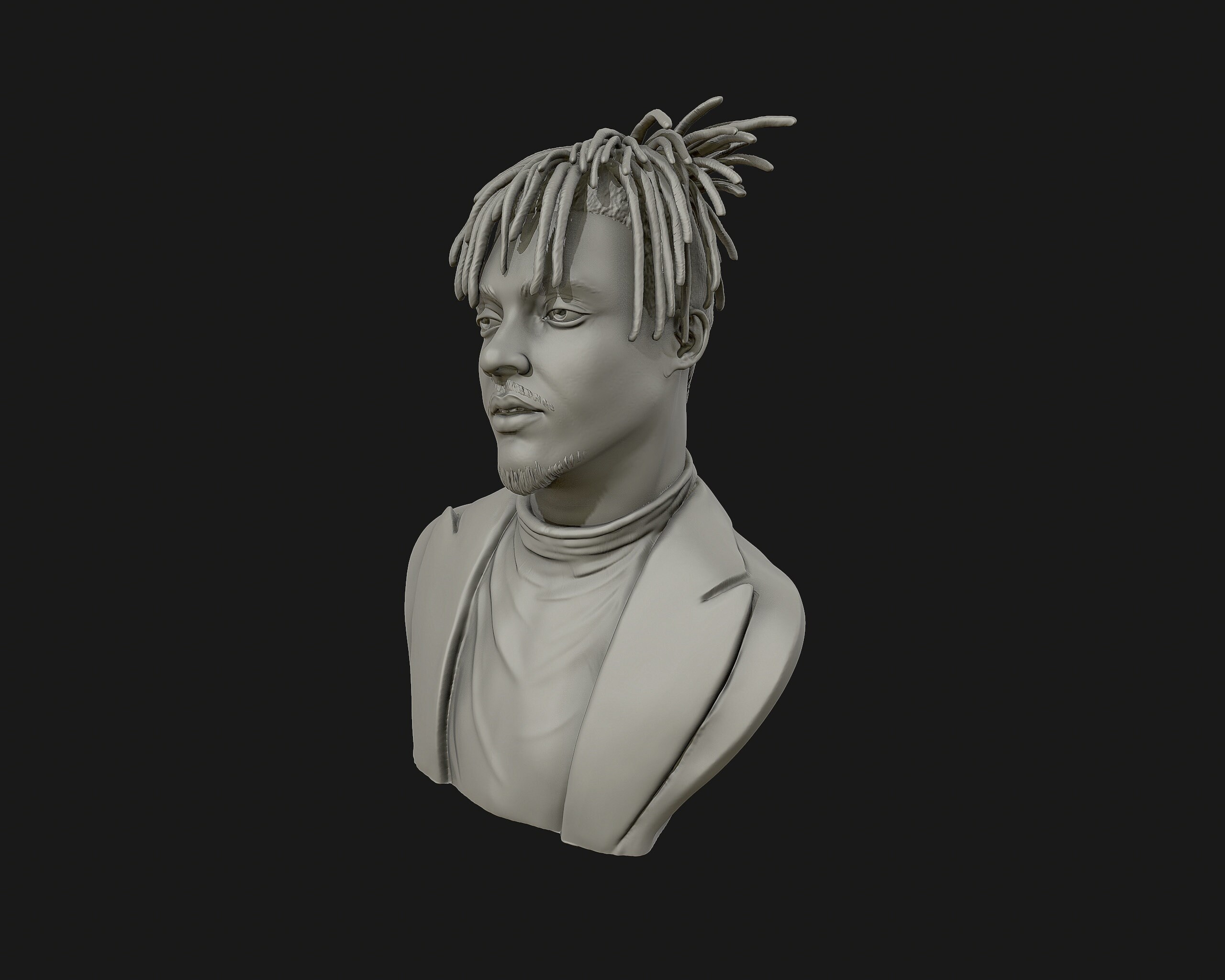 Juice Wrld Portrait STL 3D file Etsy