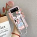 Pink Monster Samsung mirror phone case, for Samsung Z flip 1/2/3/4, for girls women, 3D 