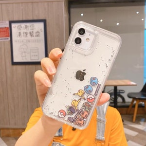Cartoon Monsters glitter Phone Case, Full Cover, Clear case , for all iPhone model, iphone 15 14 12,  pro max, 13 mini