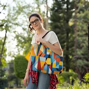 Geometric design handbags sale