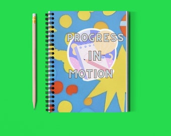 Blue Spiral Bullet Journal| Lined Writing Notebook for Women| Modern Artistic Notebook | Organizational Journal For Writing Or Sketching