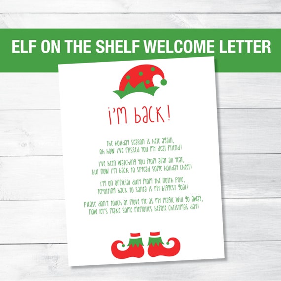 Elf on the Shelf I'm Back Letter - Mom. Wife. Busy Life.