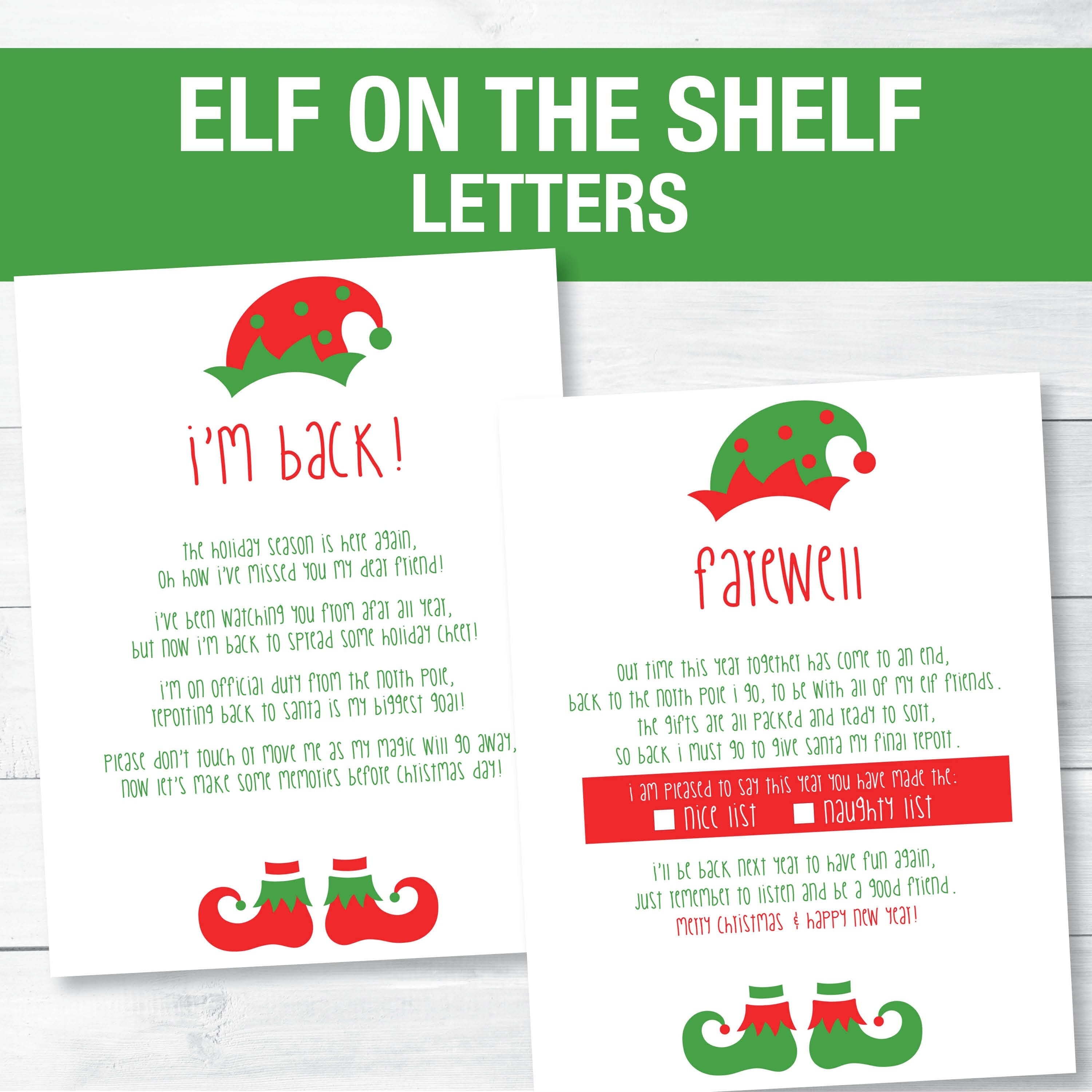 Elf Letter Farewell Letter PRINTABLE Etsy