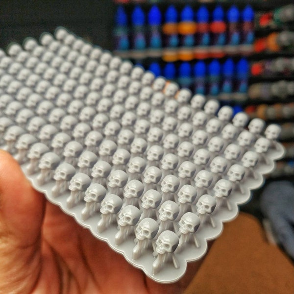 SKULLS 32 mm scale, 100X for tabletop terrain, warhammer, dnd, hobby supply