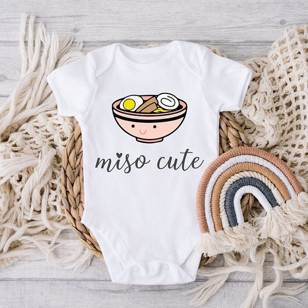 Miso Cute Onesie® Pink Girl - Baby Shower Gift- Funny Boy Clothes Onesie®- Sushi Onesie®- Cute Baby Onesie®- Baby Onesie® L-0084