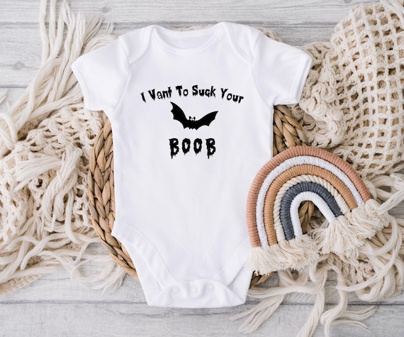 Funny First Halloween Vampire Baby Onesie I Vant to Suck Your