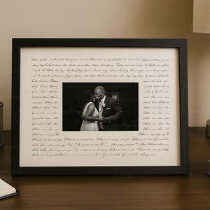 Personalized Father of the Bride Frame | Wedding Dance Gift | Custom Song Lyric Keepsake for Dad or Mom