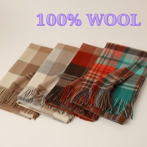 Recycled Wool Tartan Blanket – Scottish Plaid Throw, Eco-Friendly