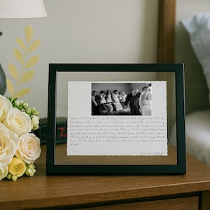 Personalized Father of the Bride Frame | Custom Wedding Photo & Song Lyric Keepsake | Special Gift for Dad, Mom, or Parents of Bride