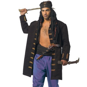 MIVAIUN 5 Pièces Costume Capitaine Pirate Accessoire, Déguisement