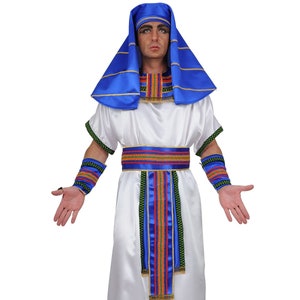 Pharaoh of Egypt, Carnival Costume for Adults, Egyptian King Fancy Dress for Halloween and Cosplay. Handmade in EU.