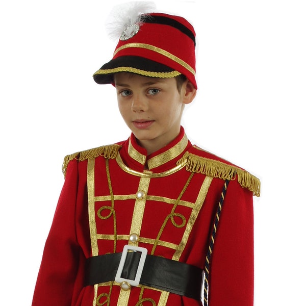 Little Drummer Boy's Outfit,  Red Nutcracker, Toy Soldier Carnival Costume for Halloween & Cosplay, Fancy Dress for kids.