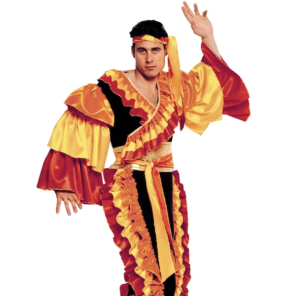 Costume de danseur de carnaval brésilien pour homme, déguisement de danseur de Rio et de samba, pour Halloween, mardi gras et cosplay. Fabriqué à la main dans l'UE.