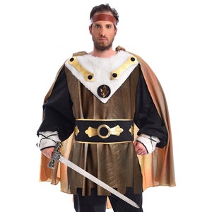 Warrior Man Premium Costume,  Medieval, Historical and Renaissance Men&#39;s Costume, Vikings Gladiator Fancy Dress for Carnival & Halloween!
