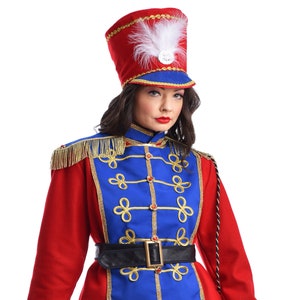 Nutcracker Women's Cosplay Costume, Women's Circus Christmas Outfit, Red & Blue Drummer Outfit, Women's Halloween Costume, Adult Costume
