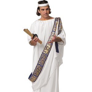 Disfraz de dios romano griego antiguo, disfraz premium para hombre adulto para toga, eventos, Halloween y carnaval.