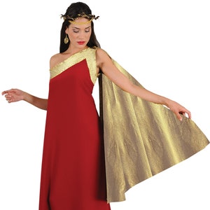 Costume de déesse grecque romaine, robe longue de femme premium, Toga Chiton pour cosplay, carnaval et Halloween. Dress