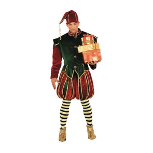 Handmade Elf Costume for Adult, Deluxe Green Velvet Elf Outfit, Elf Costume for Woman and Man, Santa Elf Outfit Cosplay, Santas Helper
