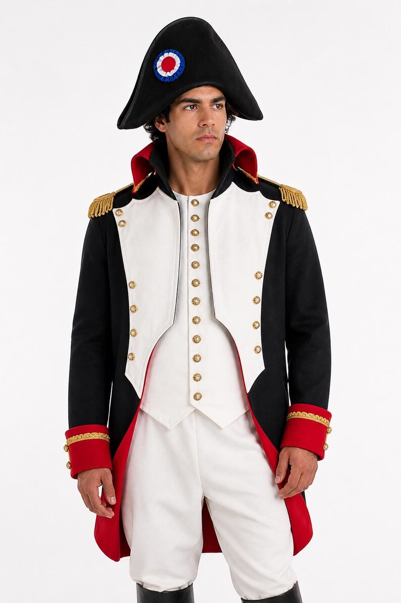 Napoleon Costume Men French Emperor Outfit Renaissance Military 