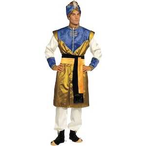 Sultan Men&#39;s Costume, Arabian Prince Alladin Fancy Dress for Carnival Events, Parties & Cosplay. Handmade in EU.