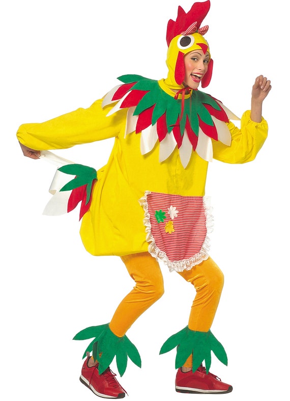 Costume da carnevale di gallina, costume da donna e animale di pollo, set  di abiti uniformi colorati per Halloween, Mardi Gras e cosplay. Fatto a  mano in UE. -  Italia